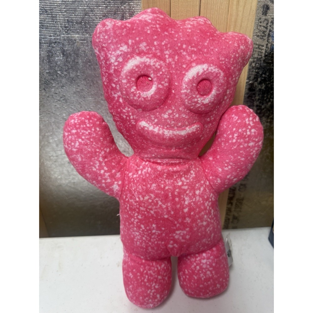 iscream Pink Sour Patch Kids candy character plush pillow